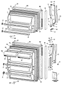 Section Diagram and Parts List for CTX14CPJLWH  Hotpoint Refrigerator