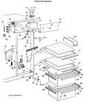 FRESH FOOD SECTION Diagram and Parts List for CSE22DRAWH  Hotpoint Refrigerator