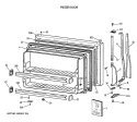 FREEZER DOOR Diagram and Parts List for CTX18BASJRWH  Hotpoint Refrigerator