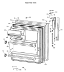 FRESH FOOD DOOR Diagram and Parts List for CTX18BASJRWH  Hotpoint Refrigerator