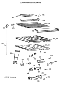 COMPARTMENT SEPARTOR PARTS Diagram and Parts List for CTX18BASJRWH  Hotpoint Refrigerator