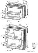 Section Diagram and Parts List for CTX14LYTDRWH  Hotpoint Refrigerator
