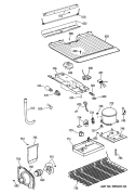 Section Diagram and Parts List for CTH16CYTJRWH  Hotpoint Refrigerator