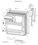FRESH FOOD DOOR Diagram and Parts List for CTG18EAXDRWH  Hotpoint Refrigerator