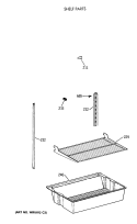 SHELF PARTS Diagram and Parts List for CTX18LAXCRWH  Hotpoint Refrigerator