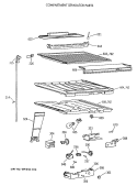 COMPARTMENT SEPARATOR PARTS Diagram and Parts List for CTX18BASCRWH  Hotpoint Refrigerator