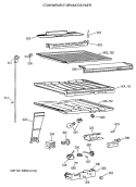 COMPARTMENT SEPARATOR PARTS Diagram and Parts List for CTX18CASCRWH  Hotpoint Refrigerator