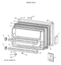 FREEZER DOOR Diagram and Parts List for CTX18LAXERWH  Hotpoint Refrigerator
