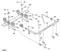 Section Diagram and Parts List for L2B335GEL0  General Electric Range