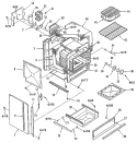 Section Diagram and Parts List for L2S345GEL0  General Electric Range