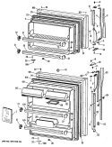 Section Diagram and Parts List for MTE18EPERWH  General Electric Refrigerator