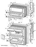 Section Diagram and Parts List for MTX18GPJRWH  General Electric Refrigerator