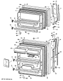 Section Diagram and Parts List for MTX18PPBRAD  General Electric Refrigerator