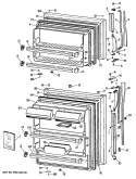 Section Diagram and Parts List for MTE18GPKRWH  General Electric Refrigerator