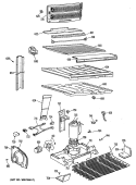 Section Diagram and Parts List for MTX21EPBRWH  General Electric Refrigerator