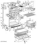 Section Diagram and Parts List for MTX19GPKRWH  General Electric Refrigerator