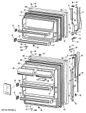 Section Diagram and Parts List for MTX21GPJRAD  General Electric Refrigerator