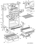 Section Diagram and Parts List for MTX21GPJRAD  General Electric Refrigerator
