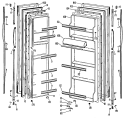Section Diagram and Parts List for MSX20GLC  General Electric Refrigerator
