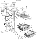 FRESH FOOD SECTION Diagram and Parts List for MSX20GLC  General Electric Refrigerator
