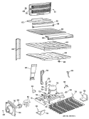 Section Diagram and Parts List for MTX21ELFRAD  General Electric Refrigerator