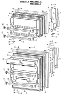 Section Diagram and Parts List for MTX18GLJRAD  General Electric Refrigerator