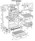 Section Diagram and Parts List for MTX18GLJRAD  General Electric Refrigerator