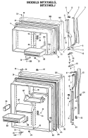 Section Diagram and Parts List for MTX19GLGRWH  General Electric Refrigerator