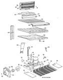 Section Diagram and Parts List for MTX19GLGRWH  General Electric Refrigerator