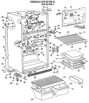 Section Diagram and Parts List for MTX21ELJRAD  General Electric Refrigerator