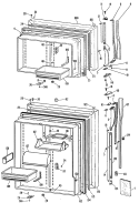 Section Diagram and Parts List for MTX19GMMRWH  General Electric Refrigerator