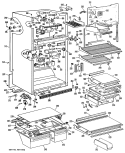 Section Diagram and Parts List for MTX19GMMRWH  General Electric Refrigerator