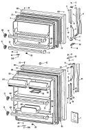 Section Diagram and Parts List for MTX18ELJRAD  General Electric Refrigerator
