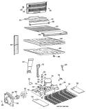 Section Diagram and Parts List for MTX18ELJRAD  General Electric Refrigerator