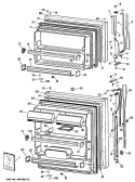 Section Diagram and Parts List for MTX22GPJRWH  General Electric Refrigerator