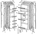 Section Diagram and Parts List for MSX20GMA  General Electric Refrigerator