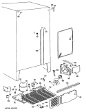 Section Diagram and Parts List for MSX20GMA  General Electric Refrigerator