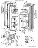 Section Diagram and Parts List for MSX24DMA  General Electric Refrigerator