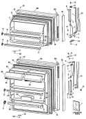Section Diagram and Parts List for MTE16EPHRAD  General Electric Refrigerator