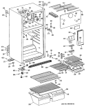 Section Diagram and Parts List for MTE16EPHRAD  General Electric Refrigerator