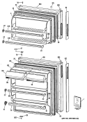 Section Diagram and Parts List for MTXY16CPHRAD  General Electric Refrigerator