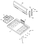 Section Diagram and Parts List for LGB126GER1  General Electric Range