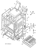 Section Diagram and Parts List for LGB126GER1  General Electric Range