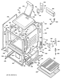 Section Diagram and Parts List for LGB136GER1  General Electric Range