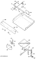 Section Diagram and Parts List for LGB136GER1  General Electric Range