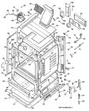 Section Diagram and Parts List for LGB336GER1  General Electric Range