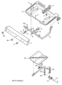 Section Diagram and Parts List for LGB126GET1WH  General Electric Range