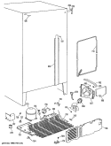 Section Diagram and Parts List for MRSC20BASAWH  General Electric Refrigerator