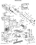 FREEZER SECTION Diagram and Parts List for MRSC22BRSAAD  General Electric Refrigerator