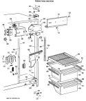 Part Location Diagram of WR17X3224 GE HANDLE Vegetable PAN